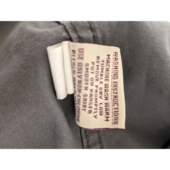 Dri Duck for Her Long Sleeve Shirt Size L Cotton Button Up Top Roll Tab Gray - Picture 7 of 7